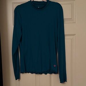 Med Couture Teal Long Sleeve Top